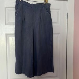 Sigrid Olsen Light blue Linen Wide Leg Pants Size XL